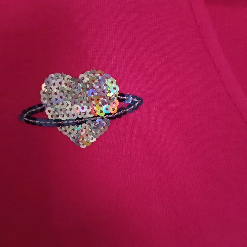 Arizona Jean co 2xl 20 1/2 Junior Pink Heart Embroidery Longsleeves Women's Top. - Picture 5 of 9